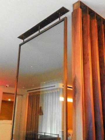 Dark metal column cladding