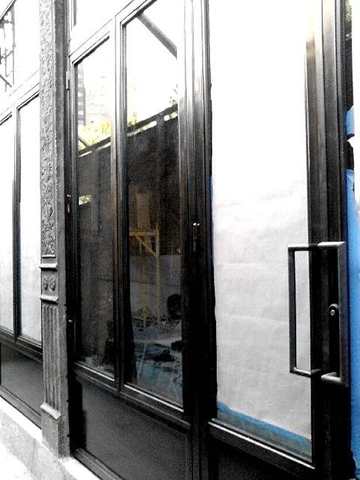 Steel and glass storefront