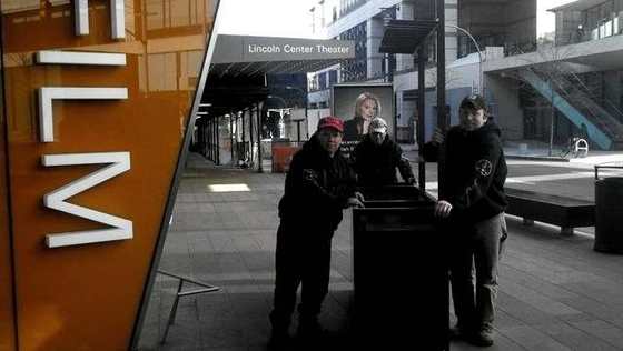 Our crew delivering to Lincoln Center