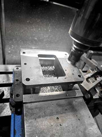 Milling a pocket in steel plate