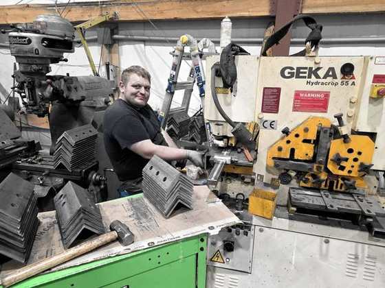 Our crew at the Geka ironworker