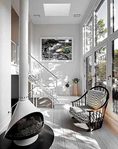 Spiral stair in a loft